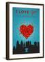 I Love You Philadelphia-Lantern Press-Framed Art Print