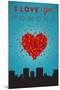 I Love You Pomona, California-Lantern Press-Mounted Art Print