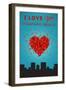 I Love You Pompano Beach, Florida-Lantern Press-Framed Art Print