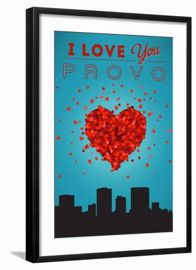 I Love You Provo, Utah-Lantern Press-Framed Art Print