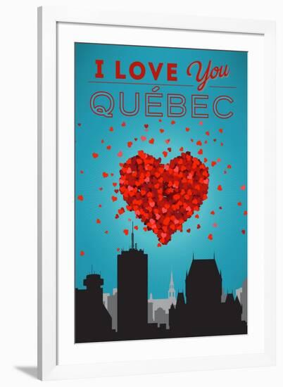 I love you Quebec, Canada-Lantern Press-Framed Art Print