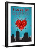 I love you Quebec, Canada-Lantern Press-Framed Art Print