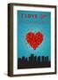 I Love You Richmond, Virginia-Lantern Press-Framed Art Print