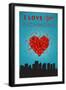 I Love You Richmond, Virginia-Lantern Press-Framed Art Print