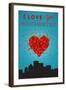 I Love You Rochester, New York-Lantern Press-Framed Art Print