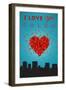 I Love You Salem, Oregon-Lantern Press-Framed Art Print