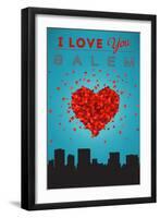I Love You Salem, Oregon-Lantern Press-Framed Art Print