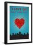 I Love You Salt Lake City, Utah-Lantern Press-Framed Art Print