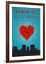 I Love You Scottsdale, Arizona-Lantern Press-Framed Art Print