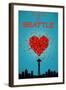 I Love You Seattle, Washington-Lantern Press-Framed Art Print