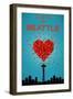 I Love You Seattle, Washington-Lantern Press-Framed Art Print