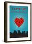 I Love You Springfield, Illinois-Lantern Press-Framed Art Print