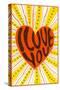 I Love You, Sunburst Heart-null-Stretched Canvas