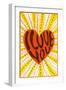 I Love You, Sunburst Heart-null-Framed Art Print