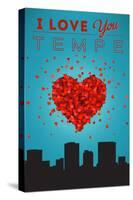 I Love You Tempe, Arizona-Lantern Press-Stretched Canvas