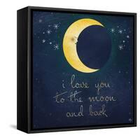 I Love You to the Moon 1-Kimberly Glover-Framed Stretched Canvas