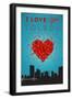 I Love You Toledo, Ohio-Lantern Press-Framed Art Print