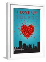 I Love You Toledo, Ohio-Lantern Press-Framed Art Print