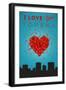 I Love You Topeka, Kansas-Lantern Press-Framed Art Print