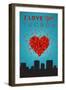 I Love You Tucson, Arizona-Lantern Press-Framed Art Print