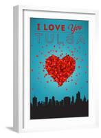 I Love You Tulsa, Oklahoma-Lantern Press-Framed Art Print