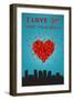 I Love You West Palm Beach, Florida-Lantern Press-Framed Art Print