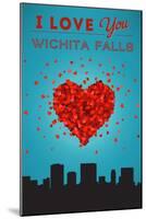 I Love You Wichita Falls, Texas-Lantern Press-Mounted Art Print