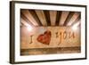 I Love You with Heart Painted as Graffiti-Semmick Photo-Framed Photographic Print