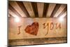 I Love You with Heart Painted as Graffiti-Semmick Photo-Mounted Photographic Print