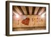 I Love You with Heart Painted as Graffiti-Semmick Photo-Framed Photographic Print