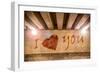 I Love You with Heart Painted as Graffiti-Semmick Photo-Framed Photographic Print