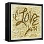 I love you-PI Studio-Framed Stretched Canvas