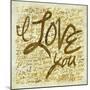 I love you-PI Studio-Mounted Art Print