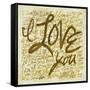 I love you-PI Studio-Framed Stretched Canvas