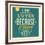 I'm a Lover-Lorand Okos-Framed Art Print