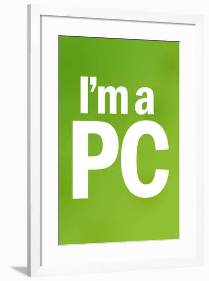 I'm a PC (Green)-null-Framed Art Print