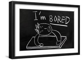 I'm Bored-Raywoo-Framed Art Print