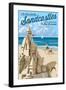 I'm Building Sandcastles in My Dreams-Lantern Press-Framed Art Print