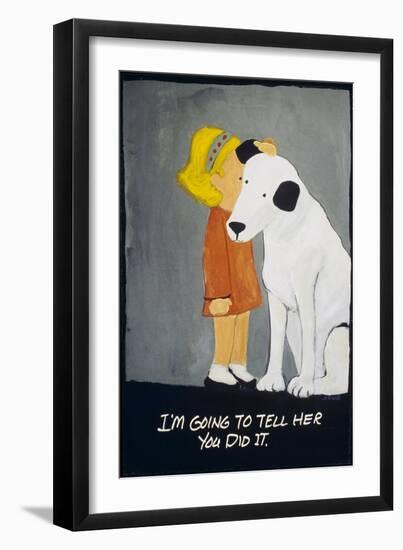 I’m Going to Tell Her You Did It-Jennie Cooley-Framed Giclee Print