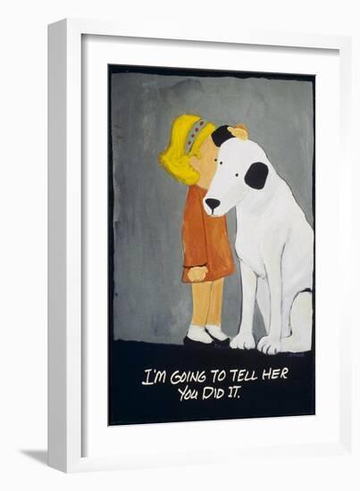 I’m Going to Tell Her You Did It-Jennie Cooley-Framed Giclee Print