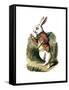 "I'm Late" Alice in Wonderland White Rabbit by John Tenniel-Piddix-Framed Stretched Canvas