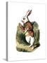 "I'm Late" Alice in Wonderland White Rabbit by John Tenniel-Piddix-Stretched Canvas