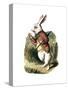 "I'm Late" Alice in Wonderland White Rabbit by John Tenniel-Piddix-Stretched Canvas