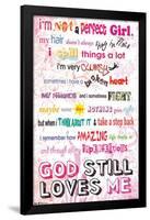 I'm Not a Perfect Girl - God Still Loves Me-null-Framed Poster