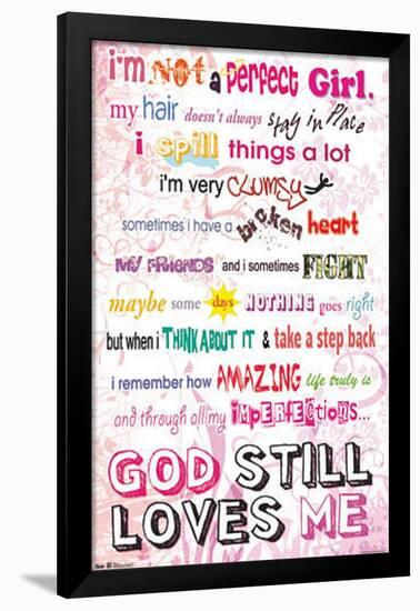 I'm Not a Perfect Girl - God Still Loves Me-null-Framed Poster