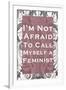 I'm Not Afraid to Call Myself a Feminist-null-Framed Art Print