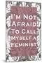 I'm Not Afraid to Call Myself a Feminist-null-Mounted Art Print