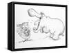 'I'm Not Scared of You, Mr Hippo'-Maylee Christie-Framed Stretched Canvas