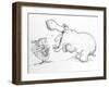 'I'm Not Scared of You, Mr Hippo'-Maylee Christie-Framed Giclee Print