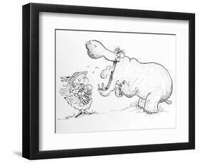 'I'm Not Scared of You, Mr Hippo'-Maylee Christie-Framed Premium Giclee Print